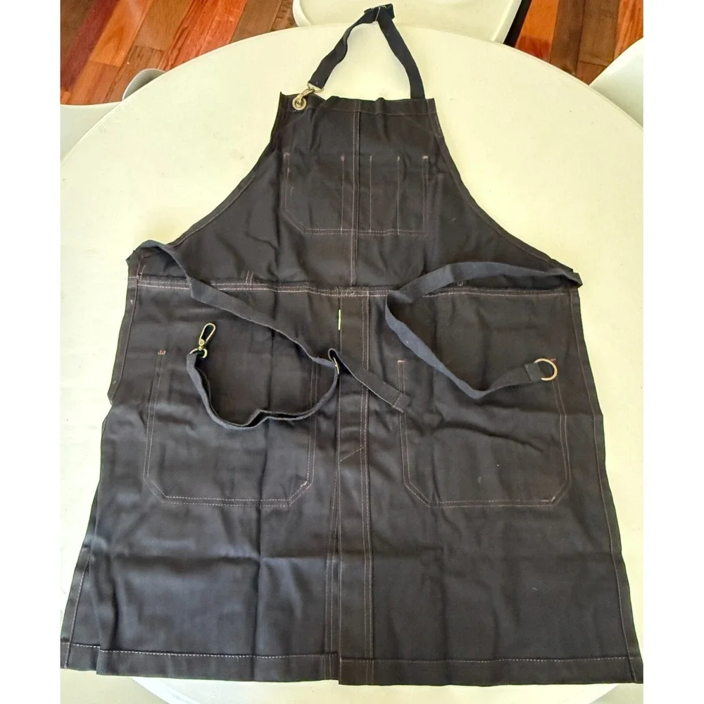 NEW Under NY Sky Apron No-Tie Black Denim Split Leg Few Spirits